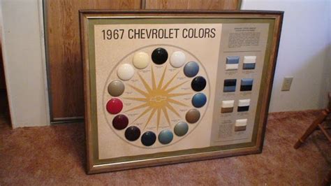 1967 Factory Chevrolet Dealership Color Chart A Unique Boutique Something For Everyone Spoil