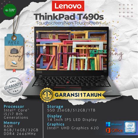 Jual Laptop LENOVO ThinkPad T480 T490 Intel Core I5 I7 Gen 8 RAM 8GB