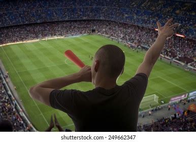 Happy Soccer Fans Stadium Stock Photo Shutterstock