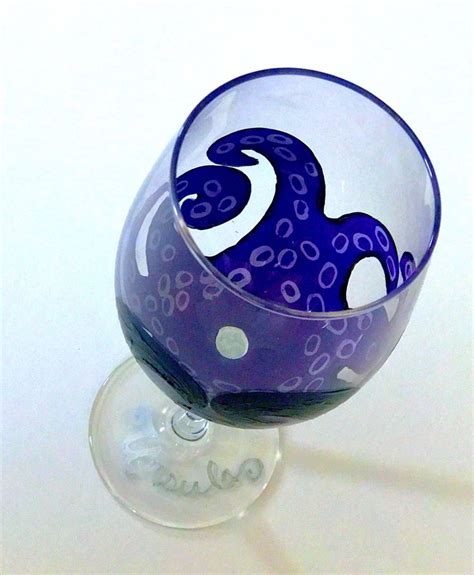 Ursula Disney Villain Wine Glass Little Mermaid Etsy Ursula Disney Hand Painted Wine Glass