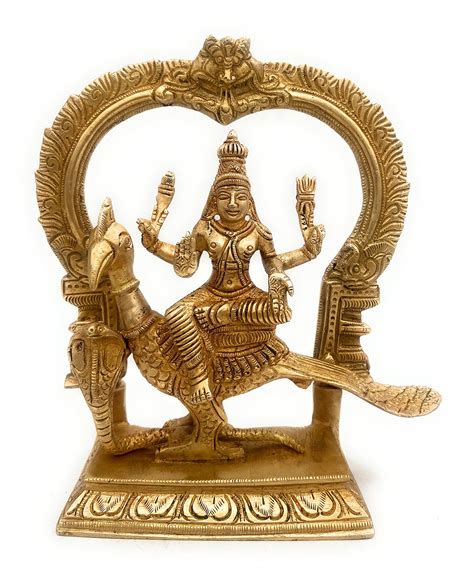 Buy South Indian Arts Brass Kartik Idol Lord Karthikeyan Idol