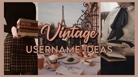 Vintage Username Ideas Aesthetic Username Ideas Youtube