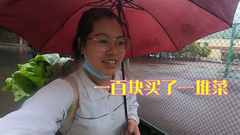 又到了农村赶集的日子，媳妇一百块钱买了一堆菜，你们看看划算不 Youtube