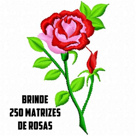 Matriz De Bordado Rosa Brinde Matrizes Bordados Rosas