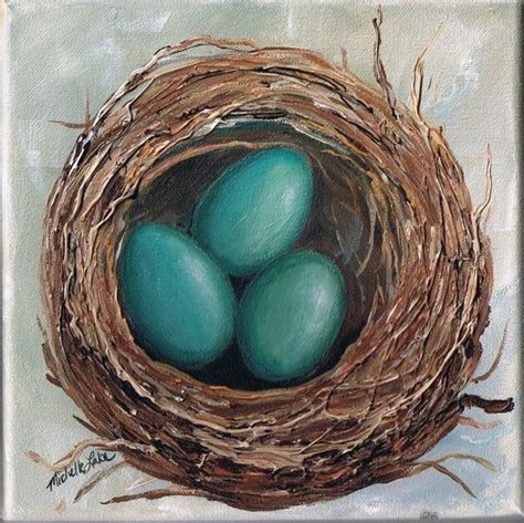 Nesting 8 X 8 Art Print Of My Original Painting By Grafittigirl 2000