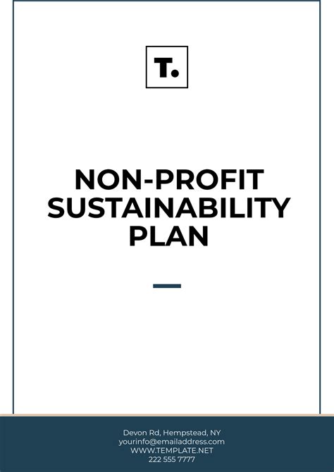 Free Sustainability Plan Templates Editable And Printable