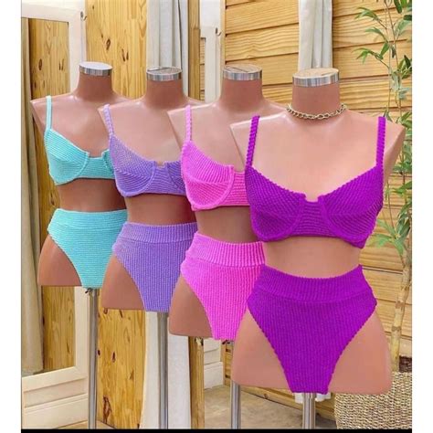 Biqu Ni Hot Pants Atoalhado Biqu Ni Texturizado Retr Hot Pants Gringo Cintura Alta Shopee Brasil