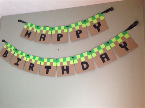 MINECRAFT BIRTHDAY BANNER by JadedDaizy on Etsy