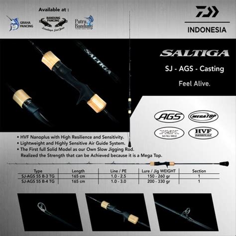 Jual ROD JORAN DAIWA SALTIGA SJ AGS 55B 3TG Shopee Indonesia