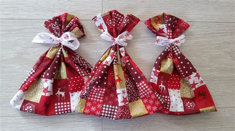 Sachets Cadeaux En Tissu Cadeaux De No L D Coration De No L Etsy