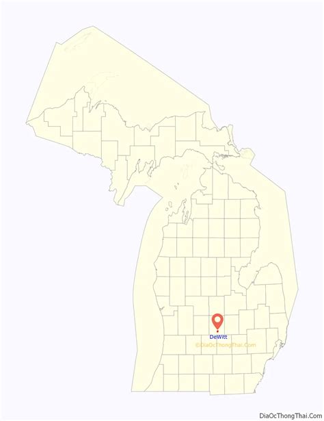 Map of DeWitt city, Michigan - Thong Thai Real