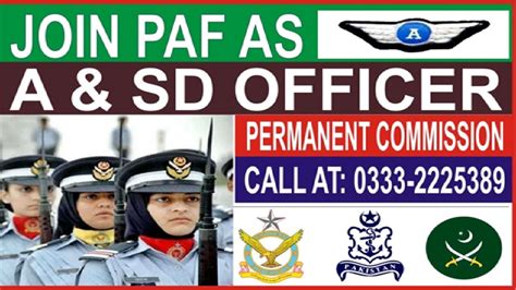 JOIN PAF AS AN ADMIN SPECIAL DUTIES BRANCH OFFICER A SD PC CRITERIA