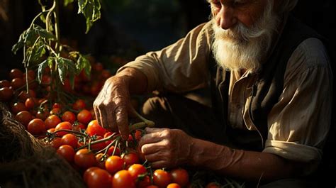 Premium AI Image AI Generated Illustration Of A Farmer Holding Fresh