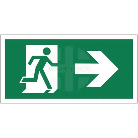 Running Man Arrow Right Sign UK Safety Store