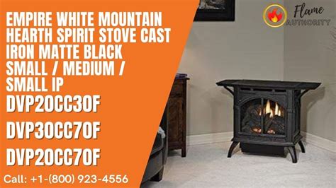 Empire White Mountain Hearth Spirit Stove Cast Iron Matte Black Small