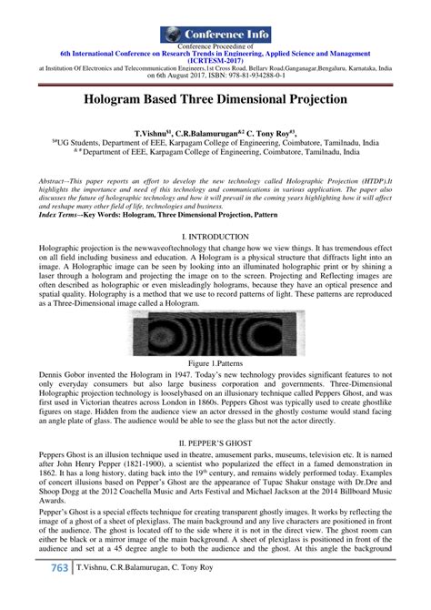 (PDF) Hologram Based Three Dimensional Projection