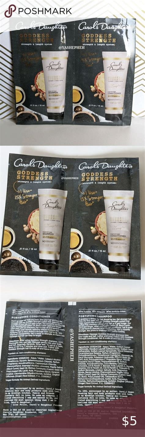 Carol S Daughter Goddess Strength Shampoo Conditioner Sample Packet