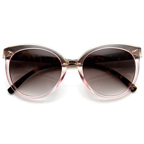 Womens Oversized Butterfly Two Tone Cat Eye Sunglasses Sunglass La