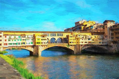 Ponte Vecchio Florence Italy Stylized Photograph Photograph By