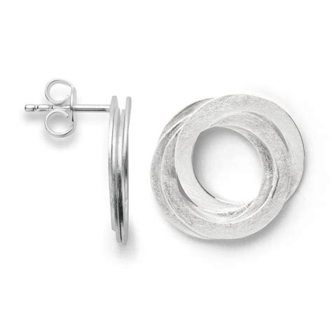 Bastian Silver Multi Loop Stud Earrings With French Fittings Walker