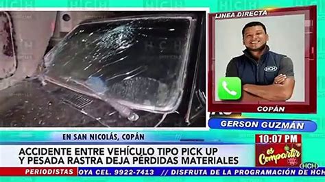 Choque entre rastra y un pick up deja pérdidas materiales en San