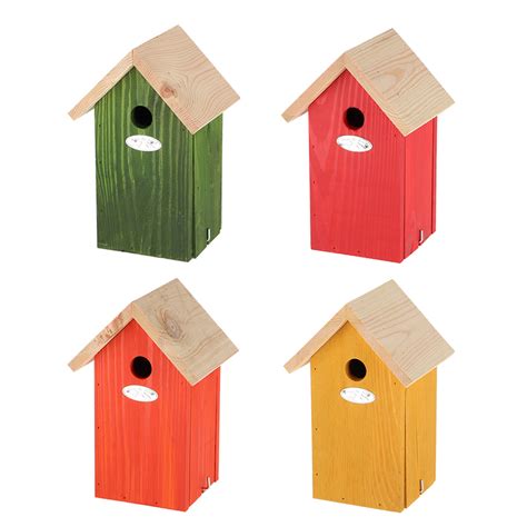 Shades Of Nature Bird House Asst Colors Esschert Design Usa