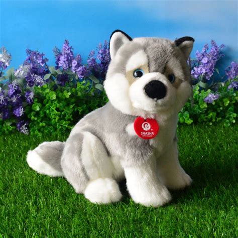 Free Shipping Simulation Husky Plush Toys Cute Alaskan Malamute Stuffed