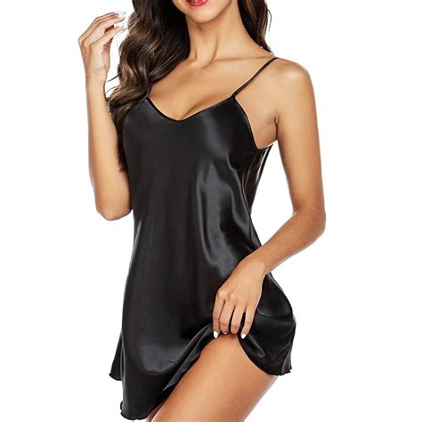 Vestitiy Halter Nighties Sheer Mesh Nightwear Lingerie Women Cowl Neck