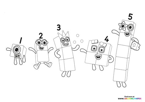 Number 1 Numberblocks - Coloring Pages for kids