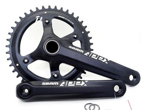 Sram Apex 1 Gxp Crankset 10 11 Speed 175mm Asymmetry 42t Black W O Bb Ebay