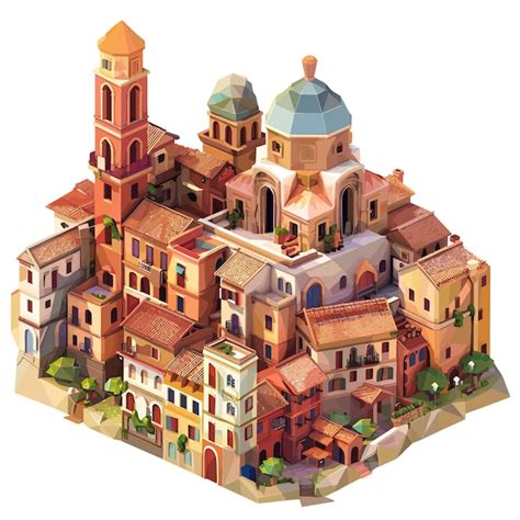 Premium Vector Vector Isometric Low Poly City