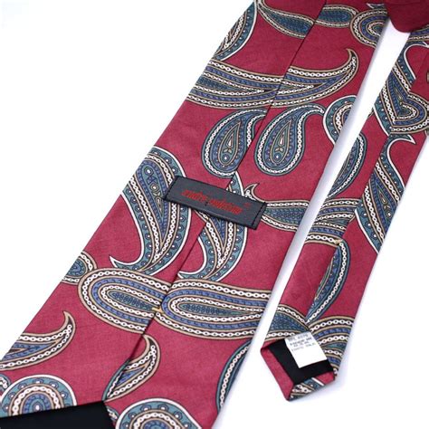 Corbata Paisley Rojo Seda Oso Con Humita