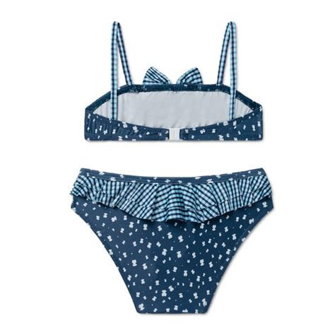 Bikini Con Lazo Y Volantes Drops Azul Marino TOUS