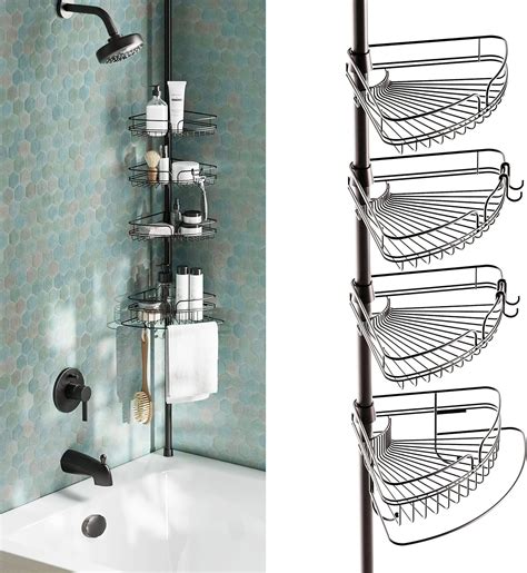 Amazon Zenna Home Rust Resistant Corner Shower Caddy For Bathroom