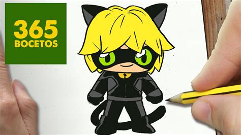 COMO DIBUJAR CAT NOIR KAWAII PASO A PASO Dibujos kawaii fáciles YouTube