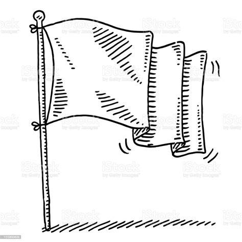 White Flag Drawing Stock Illustration Download Image Now Raise The