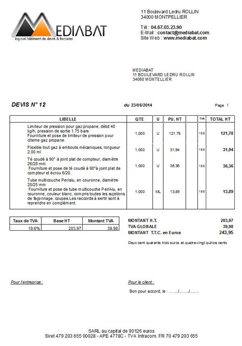 logiciels pour le bâtiment de devis facturation dédié à la Plomberie