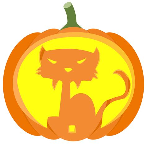 Creepy Cat Pumpkin Stencil Free Printable Papercraft Templates