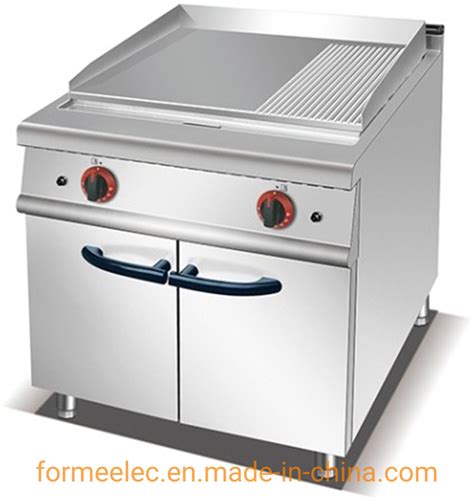 Western Kitchen Equipment Gas Combination Oven Grooved Gas Griddle