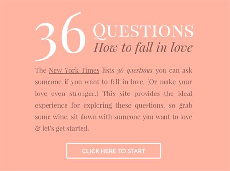 36 Questions To Fall In Love Printable