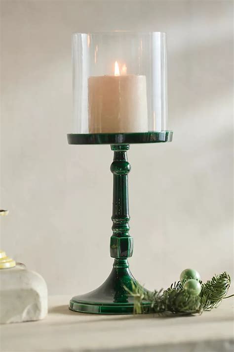 Color Enamel Pillar Candle Holder Terrain