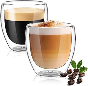 Dyserbuy Pack Cappuccino Glass Coffee Mug Double Walled Coffee Mug