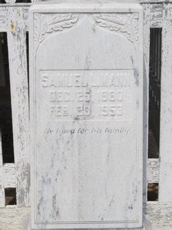 Samuel Lindsey Mann 1880 1953 Mémorial Find a Grave