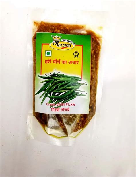 Indian Green Chili Pickle at Rs 40/pouch | Katraj | Pune | ID: 19973439862