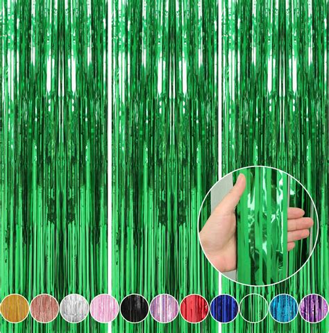 Dazzle Bright 2 Pack Backdrop Curtain 3ft X 8ft Metallic Tinsel Foil Fringe