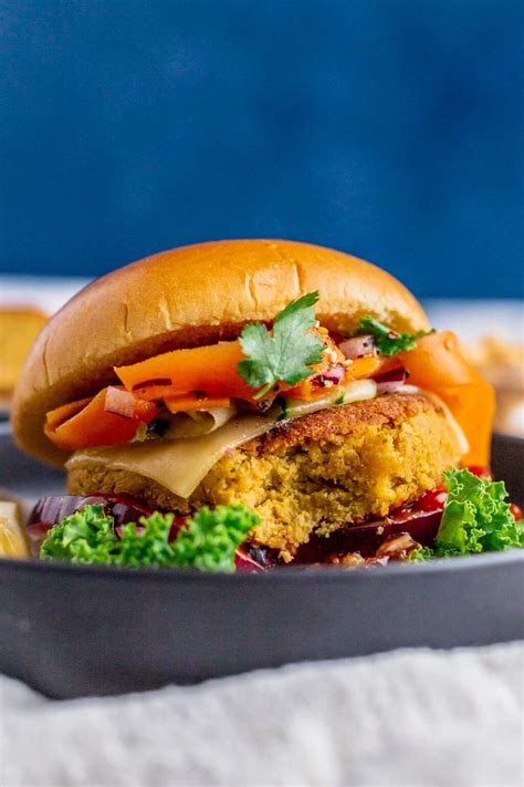 Curried Chickpea Burger Recipe With Mushrooms The Yummy Bowl