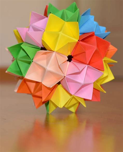 Kusudama Super Spike Ball ~ Arte Kusudama Origami Car Origami Bowl