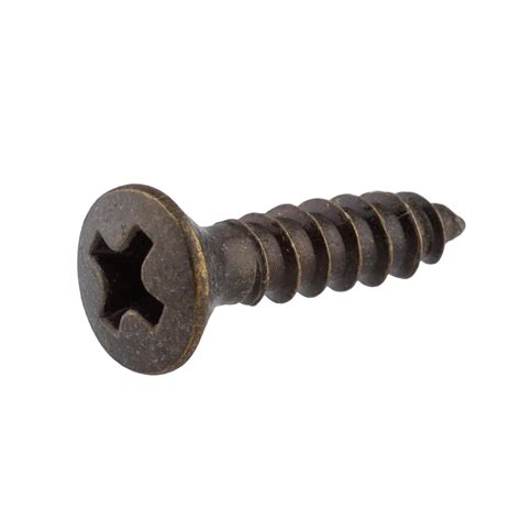 6 X 58 Antique Brass Oval Head Phillips Drive Wood Screws Pack Of