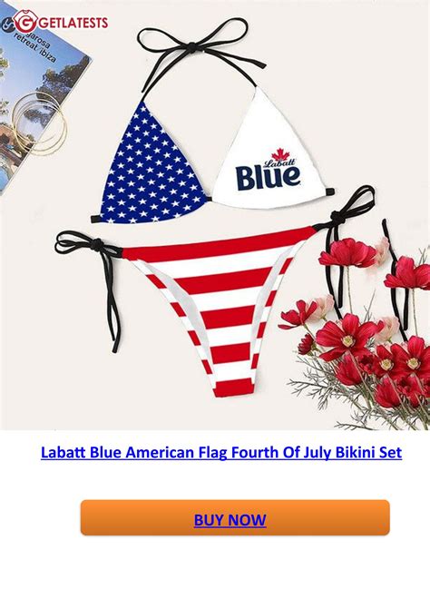 Labatt Blue American Flag Fourth Of July Bikini Set By Getlatests