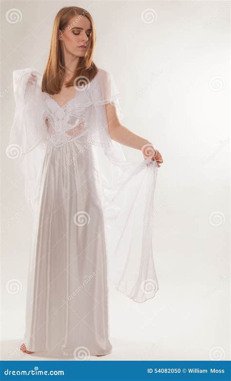 Beautiful Woman In Nightgown Stock Photo Image Of Adult Attractive